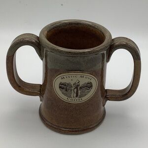 Sunset Hill Stoneware Double Handled Mystic Monk Coffee Mug